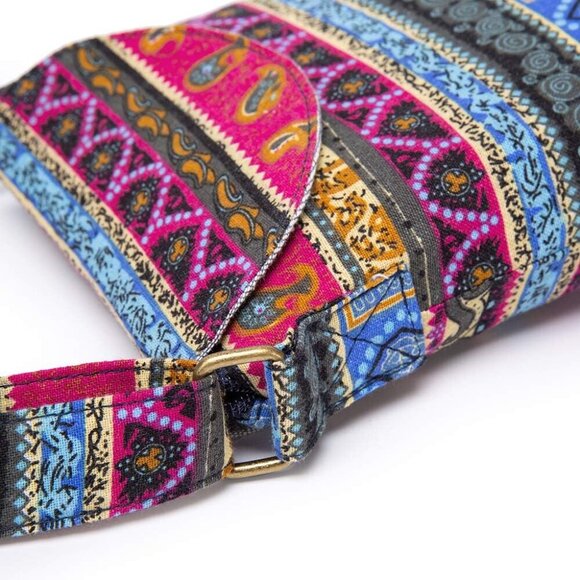 Women's Retro Small Size Canvas Shoulder Bag Hippie Boho Crossbody Handbag - Picture 8 of 9